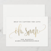 Invitation Oh Snap Instagram Sign - Jolie Calligraphie (Devant / Derrière)