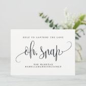 Invitation Oh Snap Instagram Sign - Jolie Calligraphie (Debout devant)