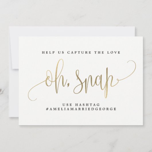 Invitation Oh Snap Instagram Sign - Jolie Calligraphie (Devant)
