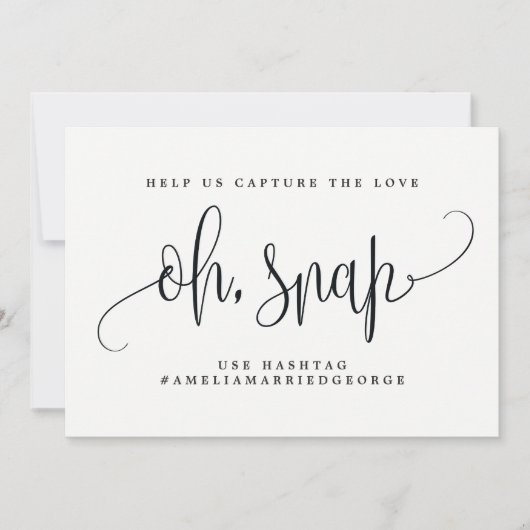 Invitation Oh Snap Instagram Sign - Jolie Calligraphie (Devant)