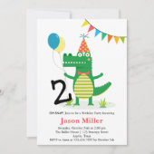 Invitation Oh Snap mignon Alligator dans Anniversaire de enfa (Devant)