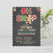 Invitation Oh Snap pain d'épices Baby shower biscuit Invitati (Debout devant)