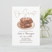 Invitation Oh Sweet | Cookie Dessert Baby shower neutre (Debout devant)
