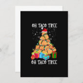 Invitation Oh Taco Tree Nourriture Mexicaine Taco Lover Noël  (Devant / Derrière)