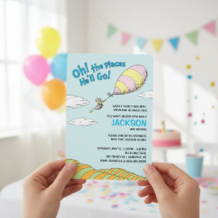 Invitation Oh, The Places He'll Go! - Premier Anniversaire