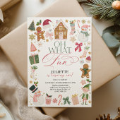 Invitation Oh What Fun! 1st Birthday Christmas Festive