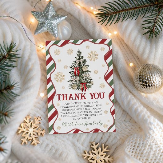 Invitation Oh What Fun Birthday Thank You Card