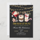 Invitation Oh What Fun Christmas Cocktail Party (Devant)