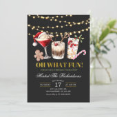 Invitation Oh What Fun Christmas Cocktail Party (Debout devant)