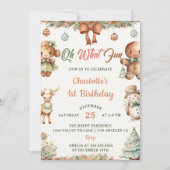 Invitation Oh What Fun Christmas Cookies 1ère fête d'annivers (Devant)