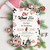 Invitation Oh What Fun Christmas Disco Ball Anniversaire