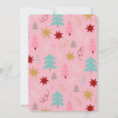 Invitation Oh What Fun Christmas Motifs Rose 1er Anniversaire (Dos)