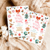 Invitation Oh What Fun Christmas Party Girl 1st Birthday