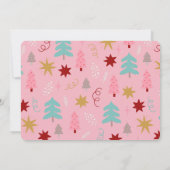 Invitation Oh What Fun Christmas Pink 1st Birday Photo (Dos)