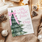 Invitation Oh What Fun Christmas Tree 1er Anniversaire