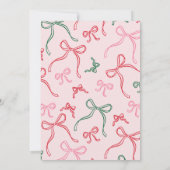 Invitation Oh What Fun Coquette Bow Christmas Tree Birthday (Dos)