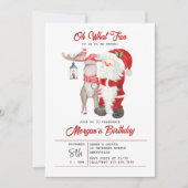 Invitation Oh What Fun Cute Kids Noël Anniversaire Fête (Devant)