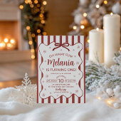 Invitation Oh What Fun First Birthday Invite Red