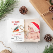 Invitation Oh What Fun Holiday 1er Anniversaire Photo Invitat