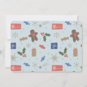 Invitation Oh What Fun Holiday Blue Sleigh Photo 1er Annivers (Dos)