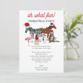 Invitation Oh What Fun! Holiday Kids Funny Christmas Party (Debout devant)
