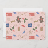 Invitation Oh What Fun Holiday Pink Sleigh Photo 1er Annivers (Dos)