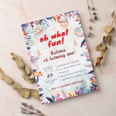 Invitation Oh What Fun Light Noël Hiver Sleigh Anniversaire