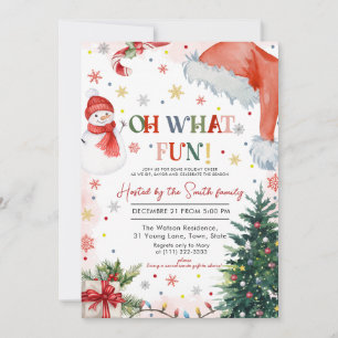 Invitation Oh What Fun Noël fête