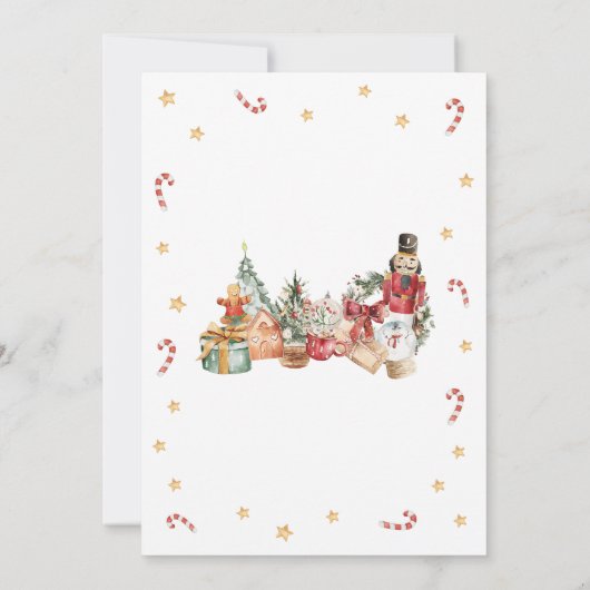 Invitation Oh What Fun Noël fête d'anniversaire (Dos)