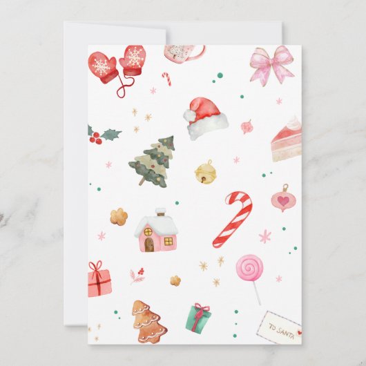 Invitation Oh What Fun Noël fête d'anniversaire (Dos)