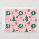 Invitation Oh What Fun Pink Noir Noël Anniversaire Photo (Dos)