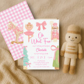 Invitation Oh What Fun Pink Nutcracker Birthday