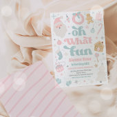 Invitation Oh What Fun Pink Pastel Noël fête d'anniversaire