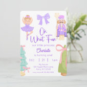 Invitation Oh What Fun Purple Nutcracker Birthday (Debout devant)