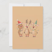 Invitation Oh what fun reindeers holidays party  (Dos)