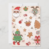 Invitation Oh What Fun Retro Noël 2e anniversaire (Dos)