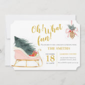 Invitation Oh What Fun Sleigh Fun Christmas (Devant)