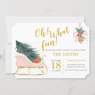 Invitation Oh What Fun Sleigh Fun Christmas