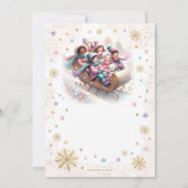 Invitation Oh What Fun Sleigh Ride Girl 1er anniversaire (Dos)