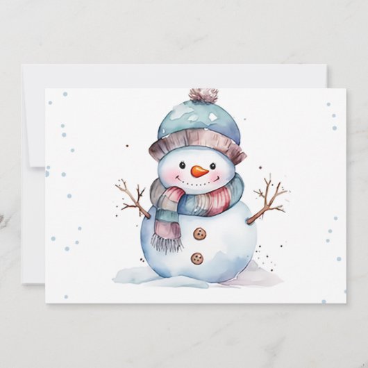 Invitation Oh What Fun Snow Christmas Party Photo Merci (Dos)