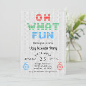 Invitation Oh What Fun Ugly Christmas Sweat Party (Debout devant)