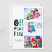 Invitation Oh What Fun Winter Kids Photo Holiday Card (Devant)