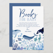 Invitation Ohé C'est un Garçon Bleu Sous l'Océan Livres pour (Devant / Derrière)