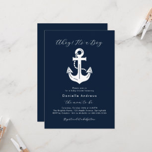 Invitation Ohé C'est un garçon Cadeau personnalisé pour une b