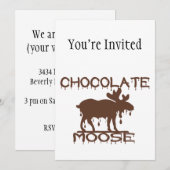 Invitation Oie Chocolatée (Devant / Derrière)