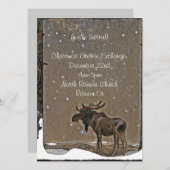 Invitation Oie dans la neige (Devant / Derrière)