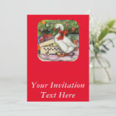 Invitation Oie de Noël (Debout devant)