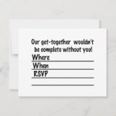 Invitation Oie drôle à la plage (Dos)