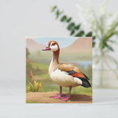 Invitation Oie égyptienne par eau (Debout devant)