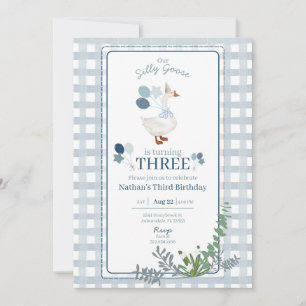 Invitation Oie Silencieuse Anniversaire N'Importe Quel Âge Bl